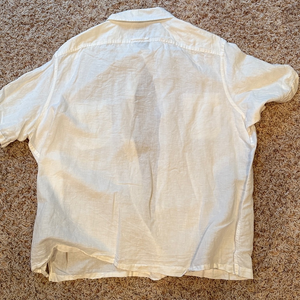 Claiborne Men's Light Tan Short Sleeve Shirt - Picture 3 of 3